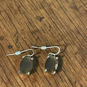 Cookie Lee silver with brown stone earrings